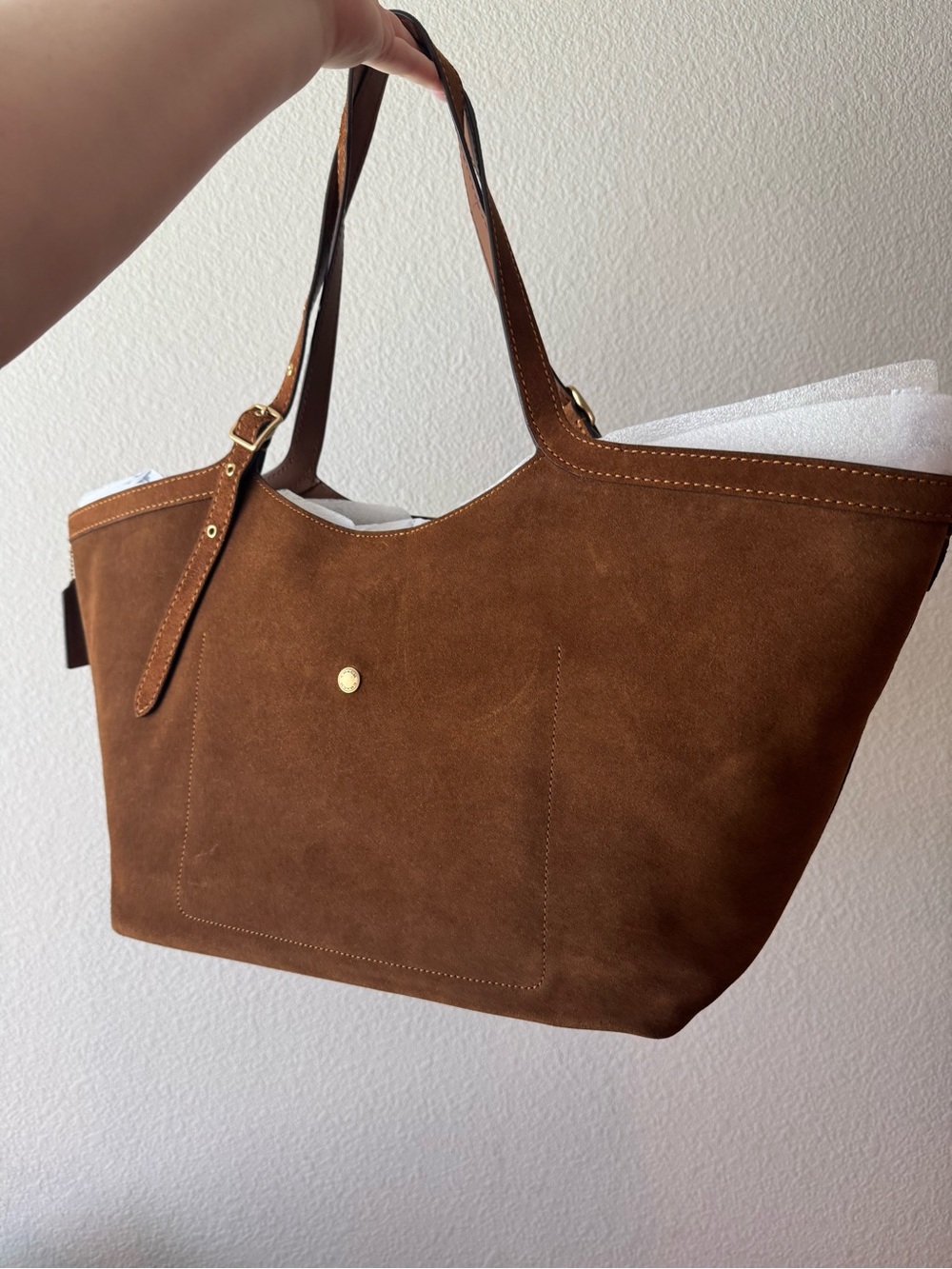 COACH Gramercy tote in Warm Brown suede - Picture 3 of 4